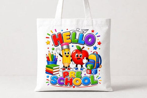 Hello Preschool PNG Cute First Day School Digital Download SVG BillahCrafts 