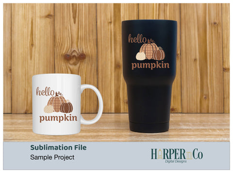 Hello Pumpkin 1 SVG PNG Cut EPS File SVG HarperNCo 