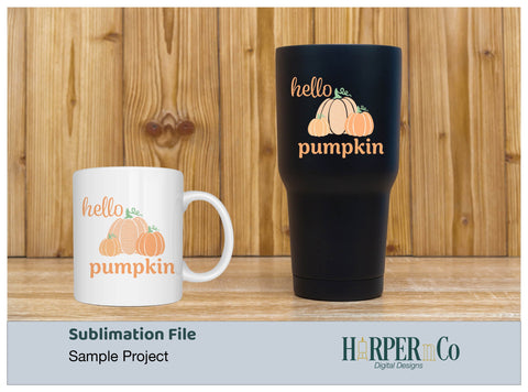 Hello Pumpkin 11 SVG PNG Cut EPS File SVG HarperNCo 