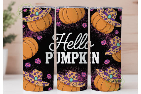 Hello Pumpkin 20oz Tumbler Wrap Sublimation PixelChick 