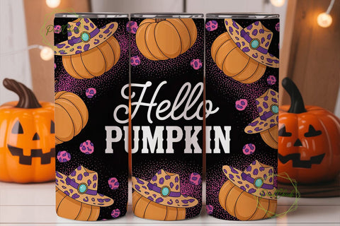 Hello Pumpkin 20oz Tumbler Wrap Sublimation PixelChick 