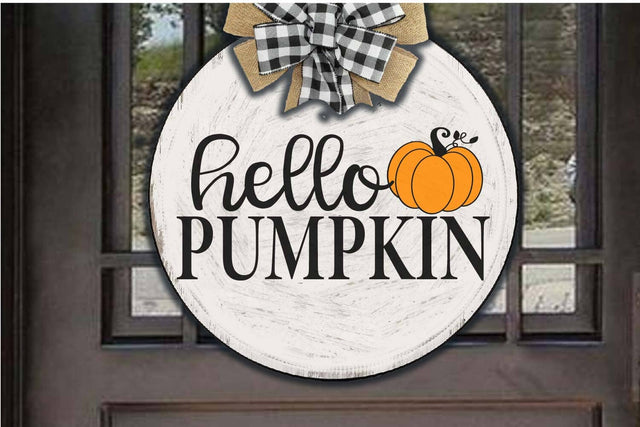 Hello Pumpkin Autumn Wood Sign SVG SVG Silhouette School Blog Design Shop 