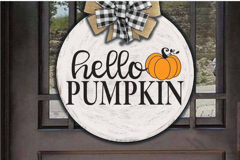 Hello Pumpkin Autumn Wood Sign SVG SVG Silhouette School Blog Design Shop 