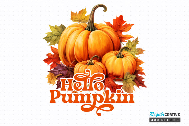 Hello pumpkin png design Sublimation Regulrcrative 