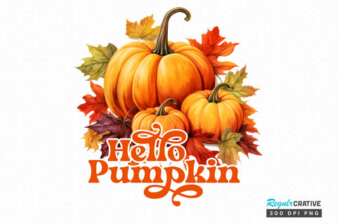 Hello pumpkin png design Sublimation Regulrcrative 