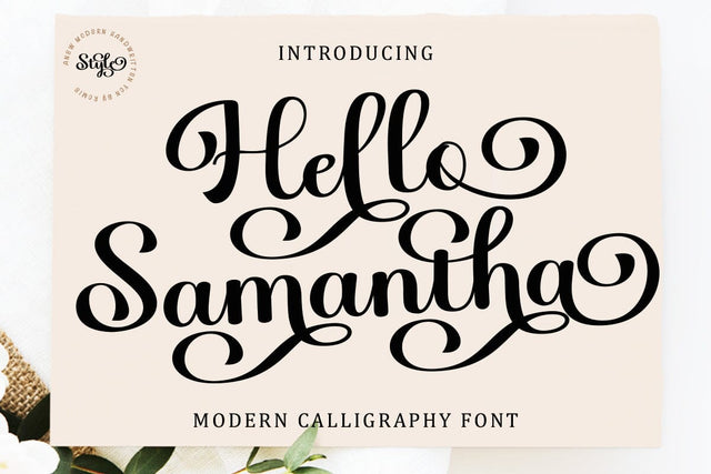 Hello Samantha Font RomieStudio 