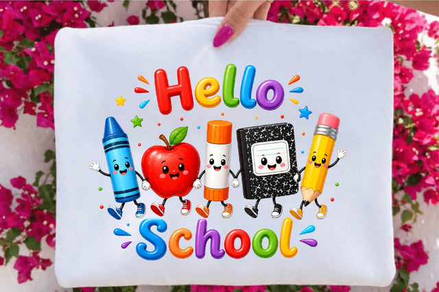Hello School PNG Sublimation Design Sublimation SVGArt 