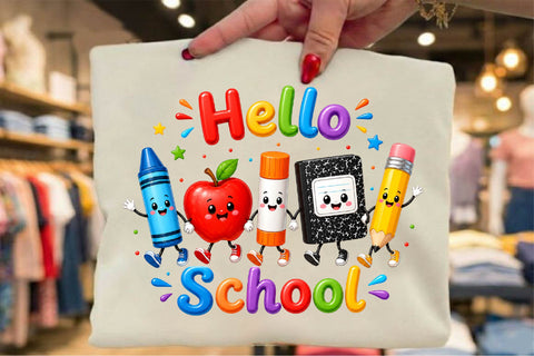 Hello School PNG Sublimation Design Sublimation SVGArt 
