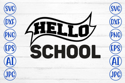 Hello School SVG Syaman 