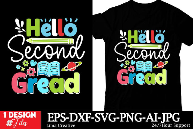 Hello Second Gread T-shirt Design, Back To School Subnlimation PNG, Back To School SVG Cut File, Welcome Back To School Sublimation Insomnia Std 