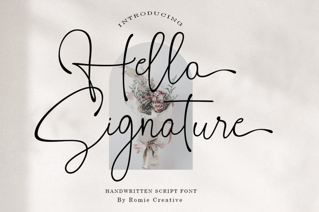Hello Signature Font RomieStudio 