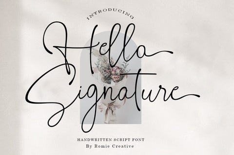Hello Signature Font RomieStudio 