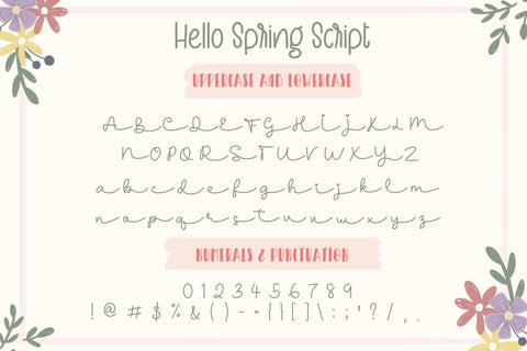 Hello Spring - Cute Font Duo Font AnningArts Design 