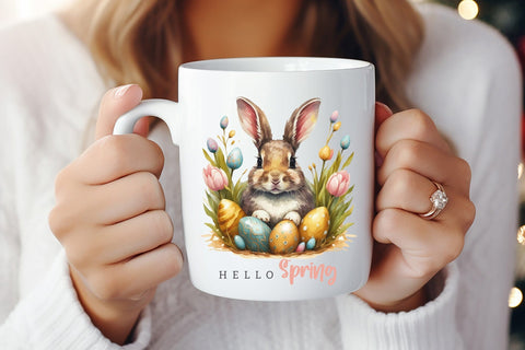 Hello Spring, Easter Sublimation Design Sublimation CraftLabSVG 