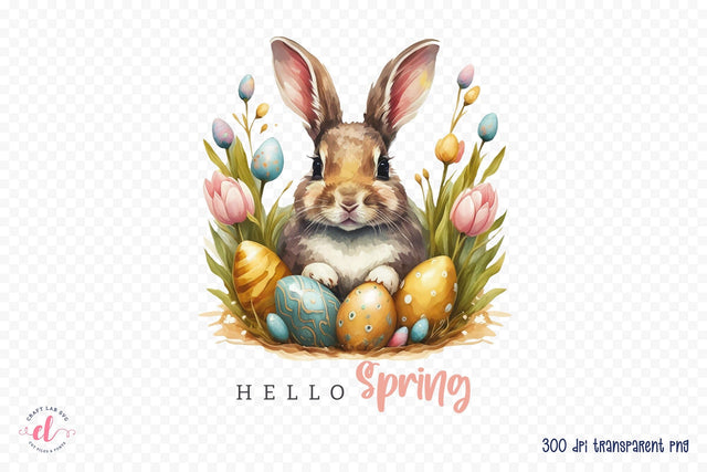 Hello Spring, Easter Sublimation Design Sublimation CraftLabSVG 