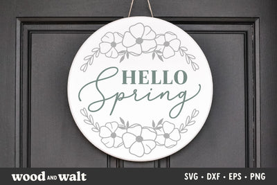 Hello Spring SVG | Round Spring SVG SVG Wood And Walt 