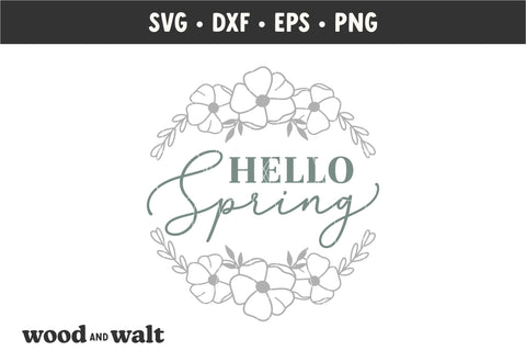 Hello Spring SVG | Round Spring SVG SVG Wood And Walt 