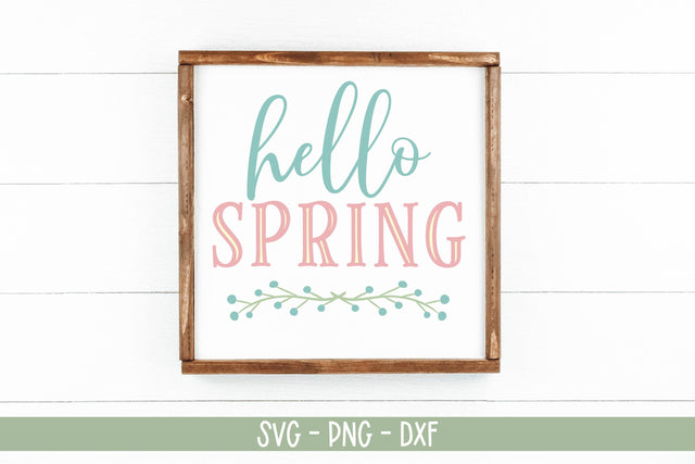 Hello Spring SVG-Spring Quote SVG SVG Linden Valley Designs 