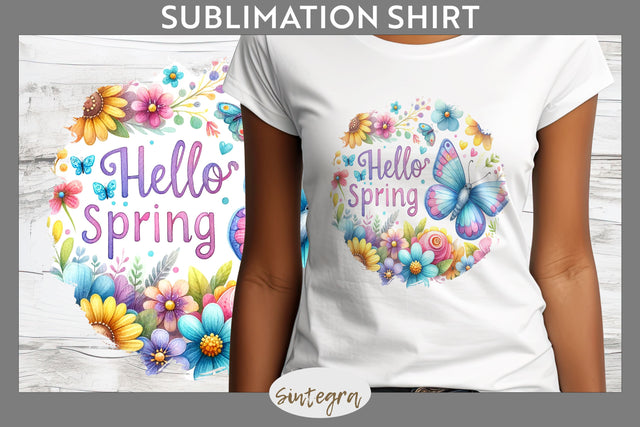 Hello Spring v1 T-shirt Sublimation Sublimation Sintegra 