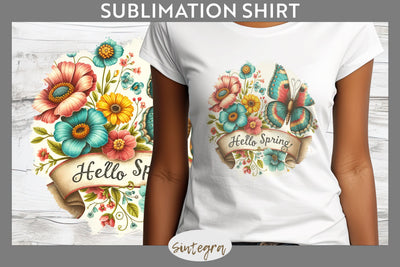 Hello Spring v11 T-shirt Sublimation Sublimation Sintegra 