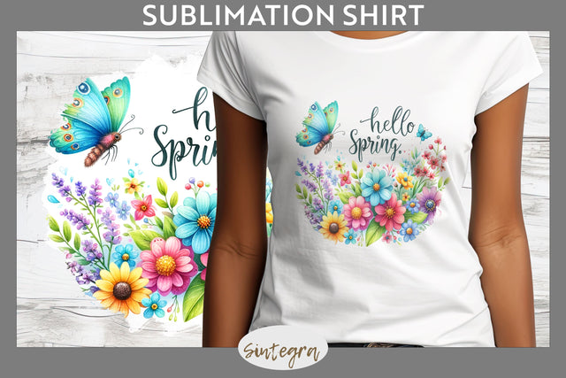 Hello Spring v2 T-shirt Sublimation Sublimation Sintegra 
