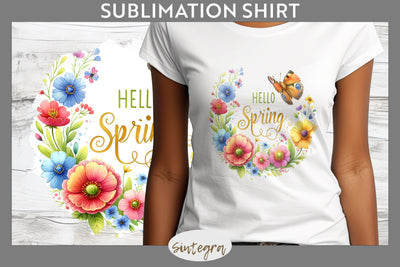 Hello Spring v3 T-shirt Sublimation Sublimation Sintegra 