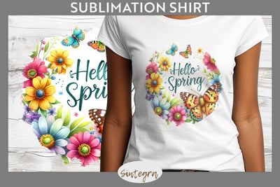 Hello Spring v4 T-shirt Sublimation Sublimation Sintegra 