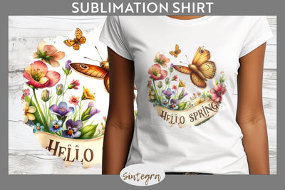 Hello Spring v7 T-shirt Sublimation Sublimation Sintegra 