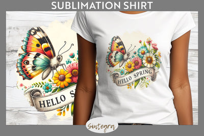 Hello Spring v8 T-shirt Sublimation Sublimation Sintegra 