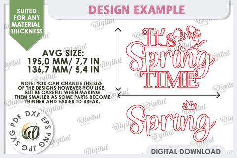 Hello Spring Wall Decor Laser Cut. Welcome Spring SVG SVG Evgenyia Guschina 