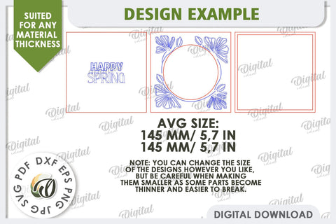 Hello Spring Wall Decor Laser Cut. Welcome Spring SVG SVG Evgenyia Guschina 