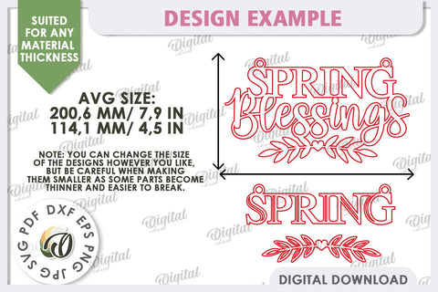 Hello Spring Wall Decor Laser Cut. Welcome Spring SVG SVG Evgenyia Guschina 