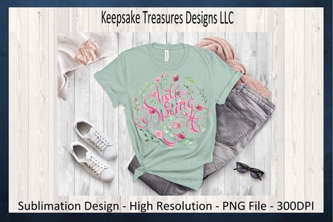 Hello Spring Wildflowers PNG Sublimation Design, Spring Wildflowers, Transparent PNG Printable, Instant Digital Download Sublimation Keepsake Treasures Designs LLC. 