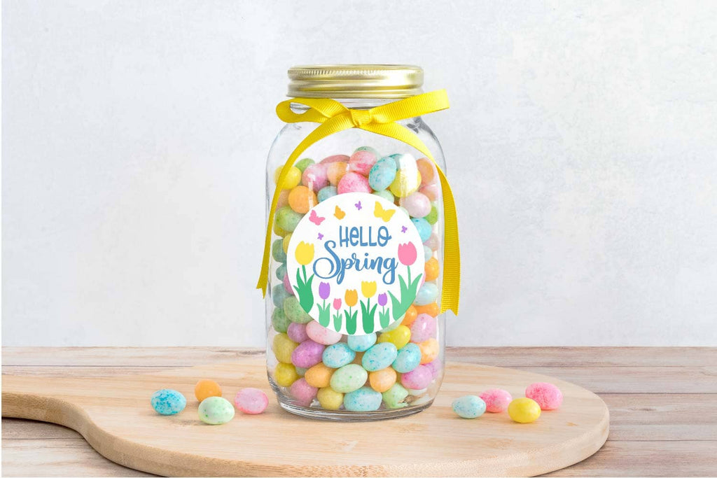 Hello Spring | Wood Round Design - So Fontsy
