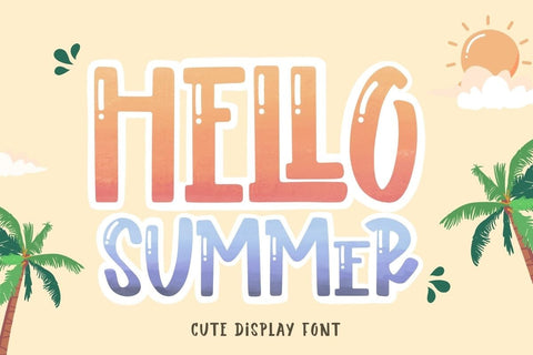 Hello Summer - Display Font Font AnningArts Design 