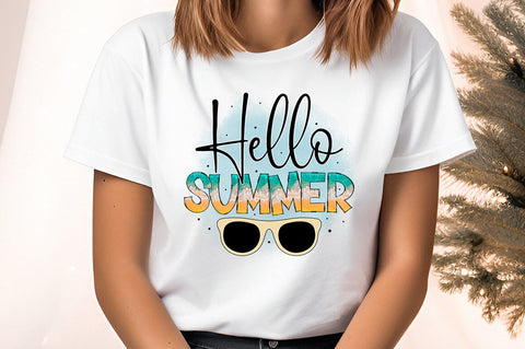 Hello Summer PNG Design Sublimation Designangry 