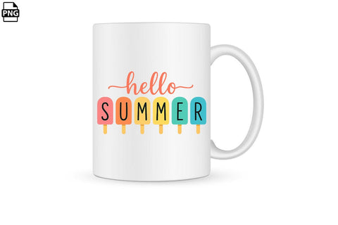 Hello Summer PNG Printable File Sublimation Creativedesigntee 