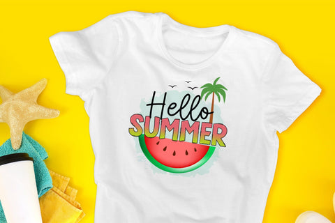 Hello Summer PNG Sublimation Design Sublimation CraftLabSVG 