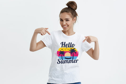 Hello Summer PNG Sublimation Design Sublimation CraftLabSVG 