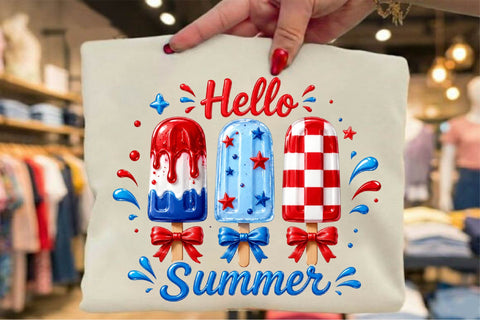 Hello Summer Popsicle PNG Sublimation SVGArt 