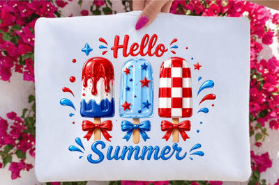 Hello Summer Popsicle PNG Sublimation SVGArt 