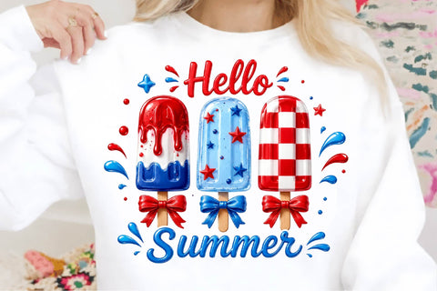 Hello Summer Popsicle PNG Sublimation SVGArt 