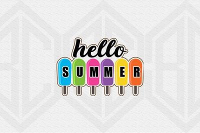 Hello Summer Popsicle SVG Colorful Summer Quote Cut File SVG BillahCrafts 