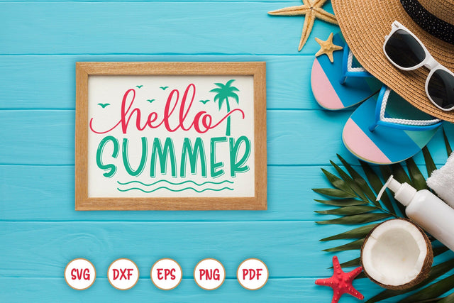 Hello Summer Sign SVG SVG CraftLabSVG 