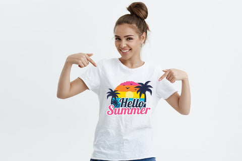 Hello Summer Sublimation Design Sublimation CraftLabSVG 