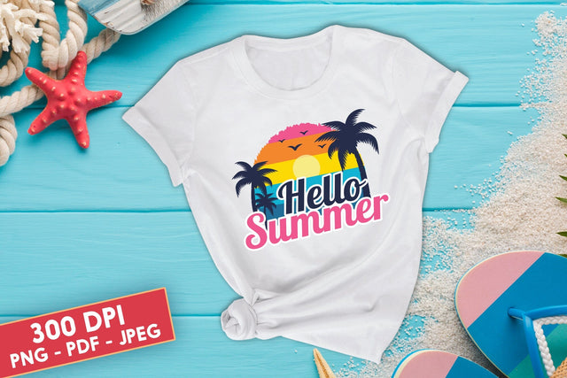 Hello Summer Sublimation Design Sublimation CraftLabSVG 