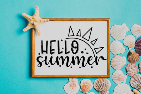 Hello Summer, Summer Sign SVG Cut File SVG CraftLabSVG 