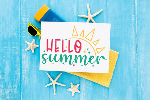 Hello Summer, Summer Sign SVG Cut File SVG CraftLabSVG 