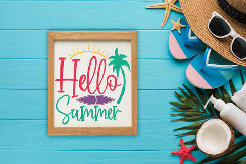 Hello Summer, Summer Sign SVG SVG CraftLabSVG 