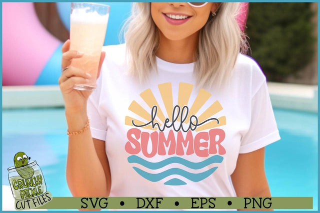 Hello Summer Sun SVG File SVG Crunchy Pickle 